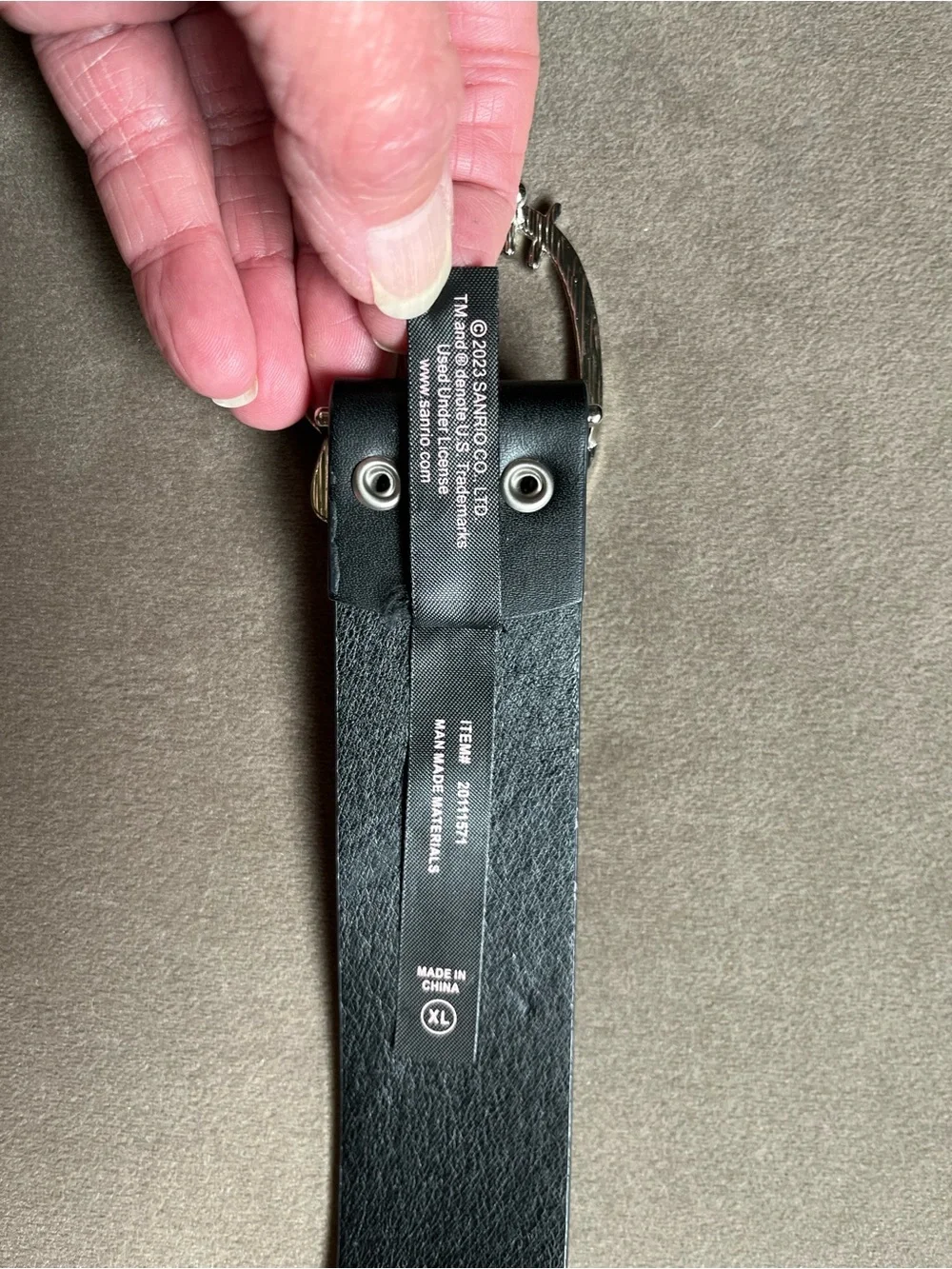 Hello Kitty Black Belt with Pink Logo